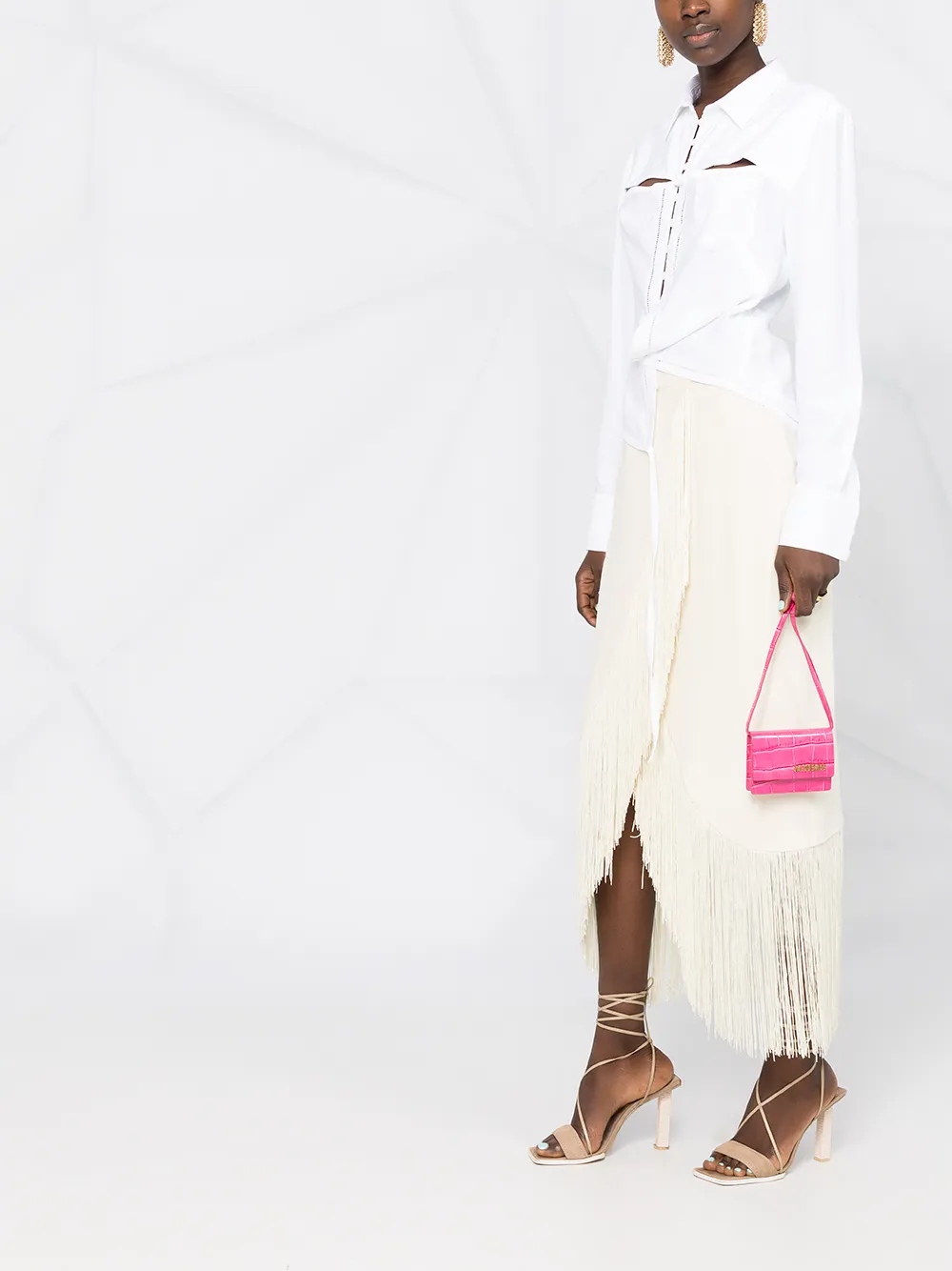 фото Jacquemus рубашка la chemise nappe с вырезами