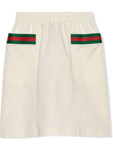 Gucci Kids Web-detail skirt