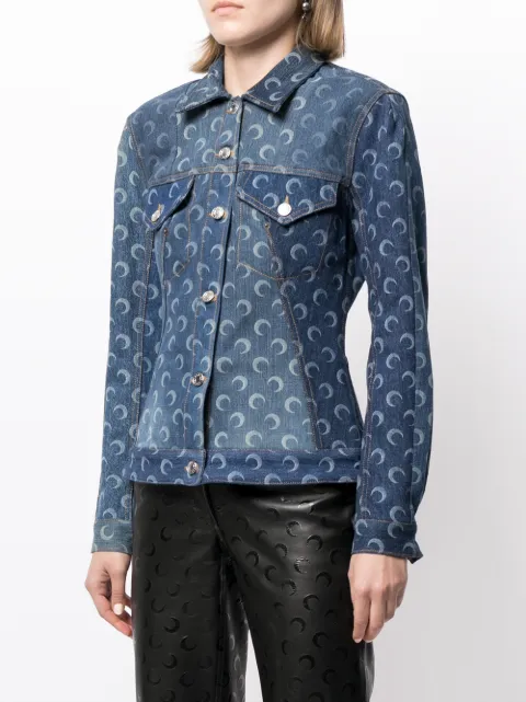 Marine Serre blue moon-print denim 