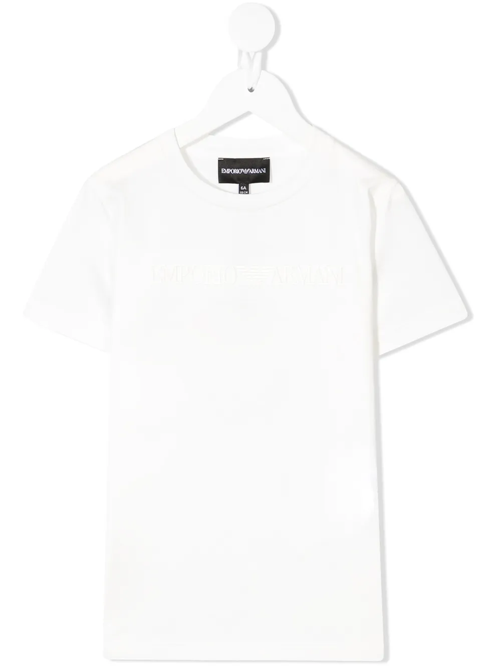 

Emporio Armani Kids embroidered logo T-shirt - White