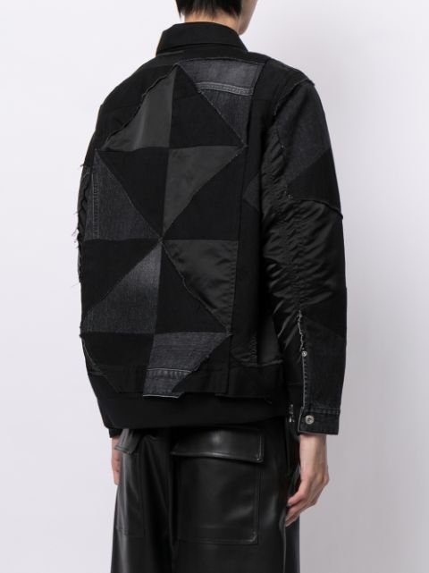 Sacai contrast-panel Zipped Jacket - Farfetch