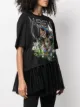 MSGM cat-print tulle-trim T-shirt