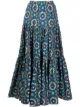 Image 1 of La Doublej geometric flared maxi skirt