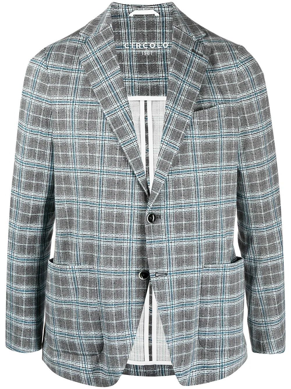 

Circolo 1901 check tailored blazer - Blue