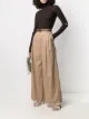 Image 2 of Nude cotton palazzo trousers