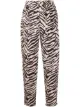 Image 1 of Nude animal-print tapered trousers