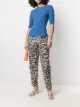 Image 2 of Nude animal-print tapered trousers