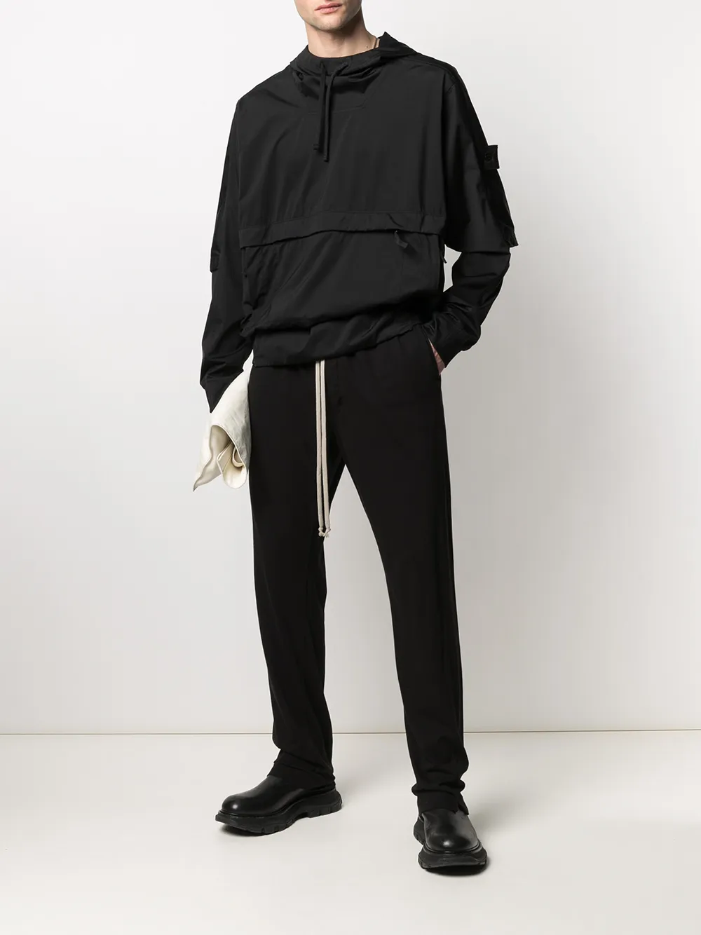 фото Rick owens drkshdw спортивные брюки с завышенной талией и кулиской