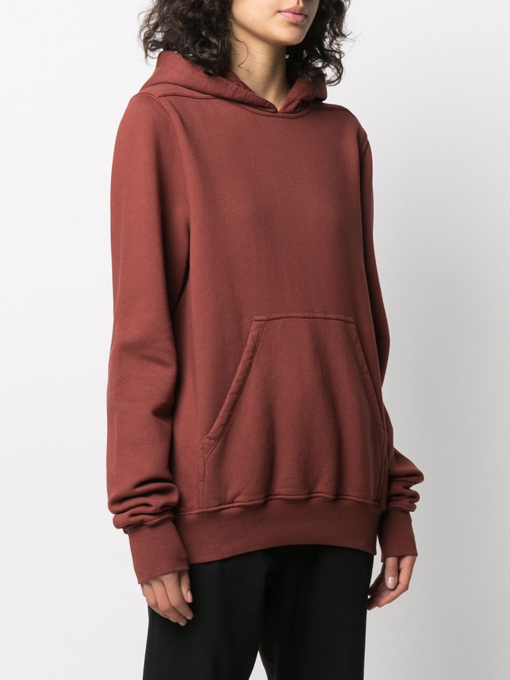 фото Rick owens drkshdw reverse-drawstring cotton hoodie