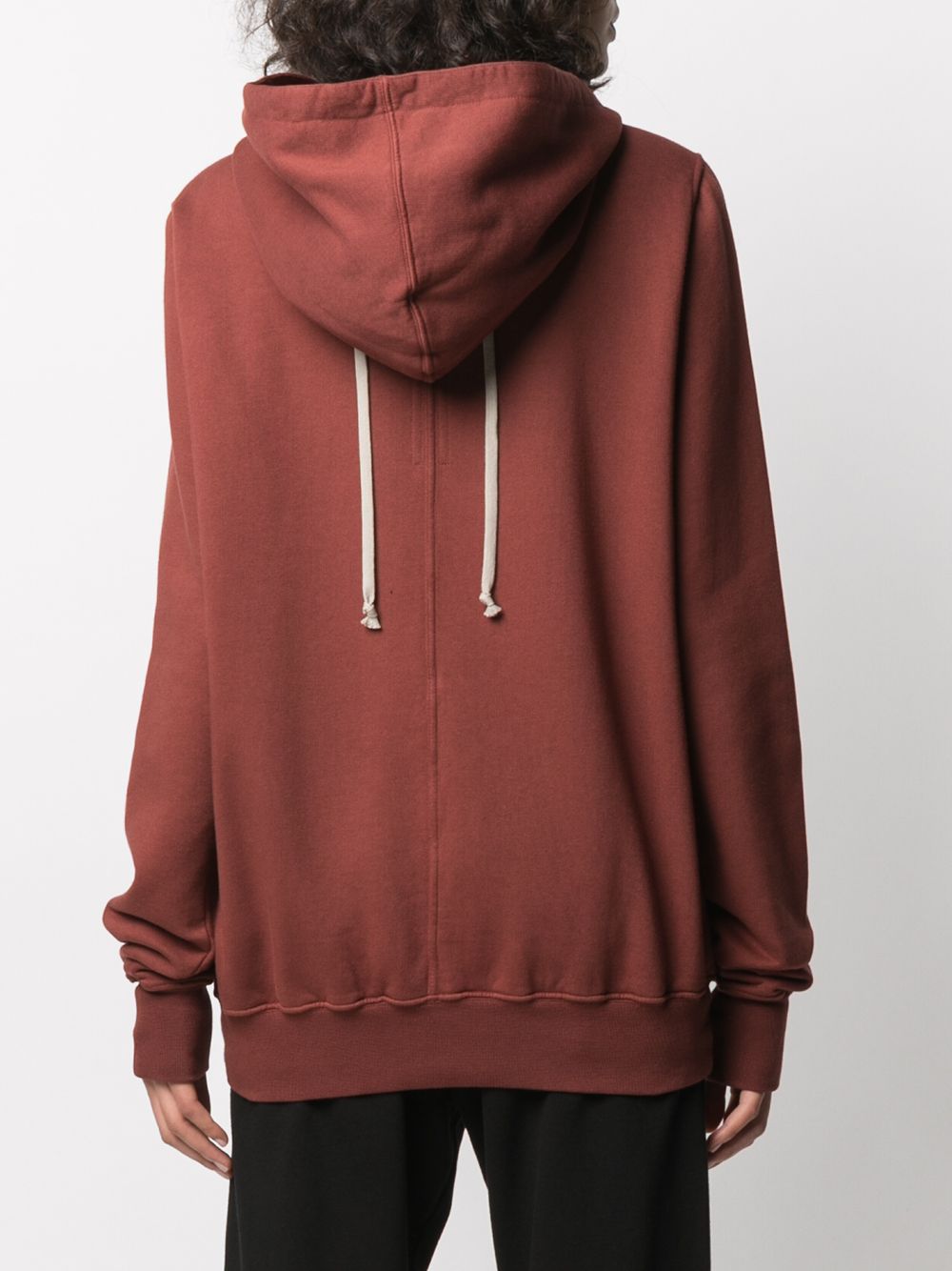 фото Rick owens drkshdw reverse-drawstring cotton hoodie