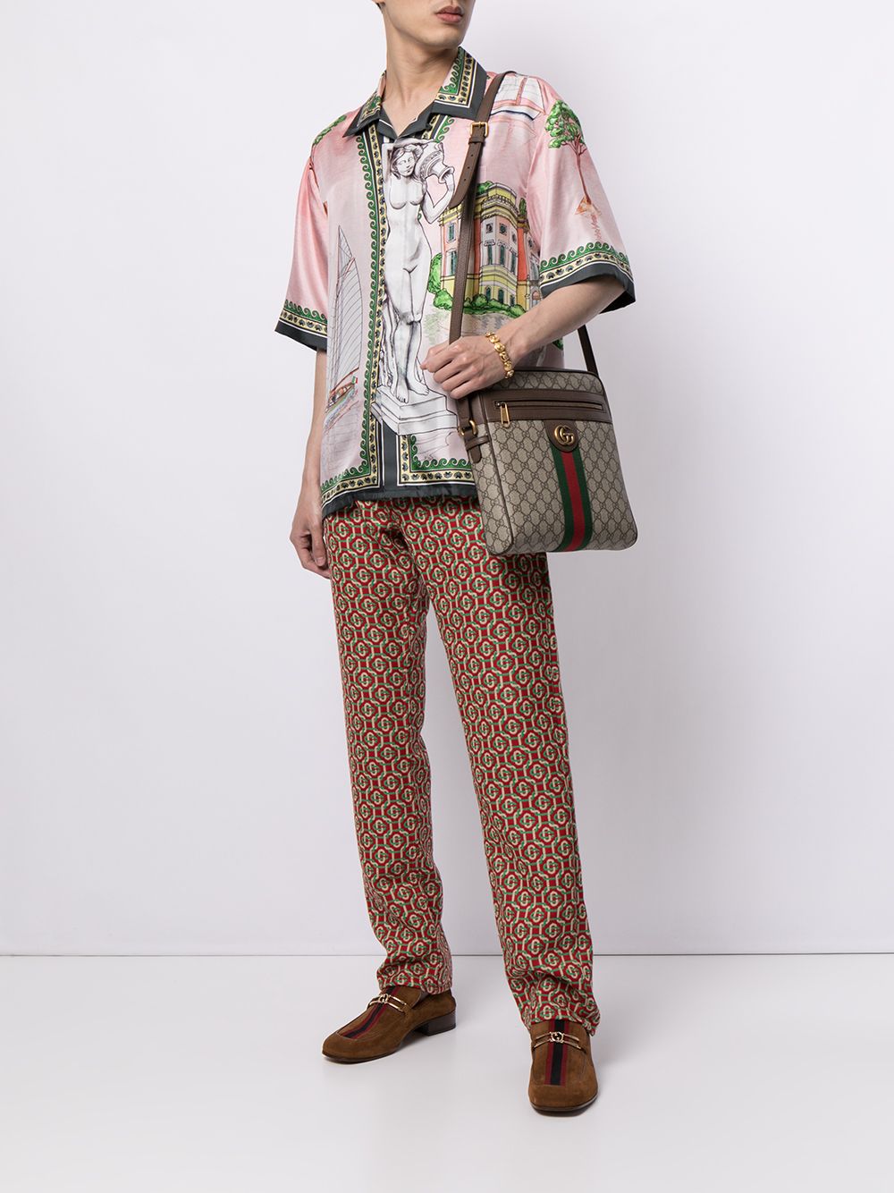 Casablanca monogram-print slim-cut Trousers - Farfetch