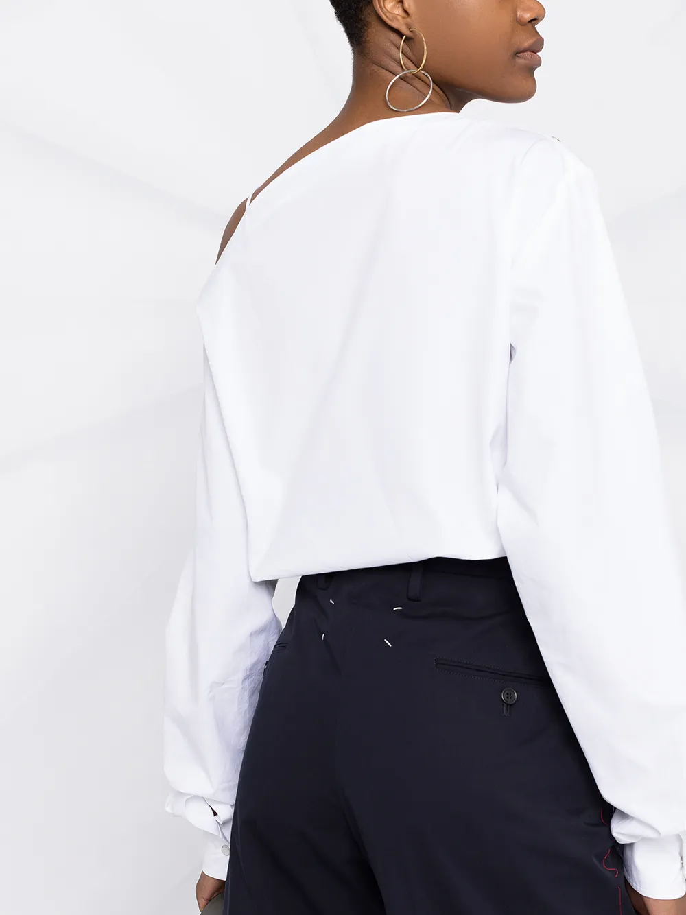 фото Maison margiela джинсы прямого кроя с контрастной строчкой