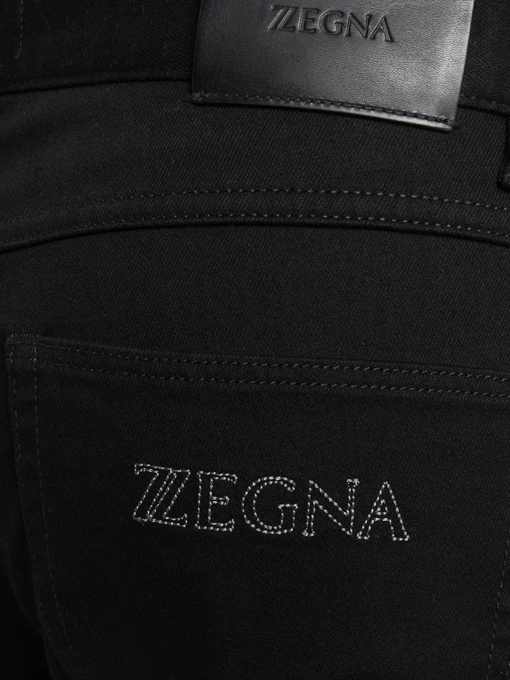 фото Z zegna прямые джинсы с вышитым логотипом