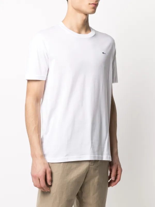 Tシャツ・カットソー PAUL SHARK Men T Shirts 2441102110A White Paul & Shark Shark Motif T-shirt | White | FARFETCH