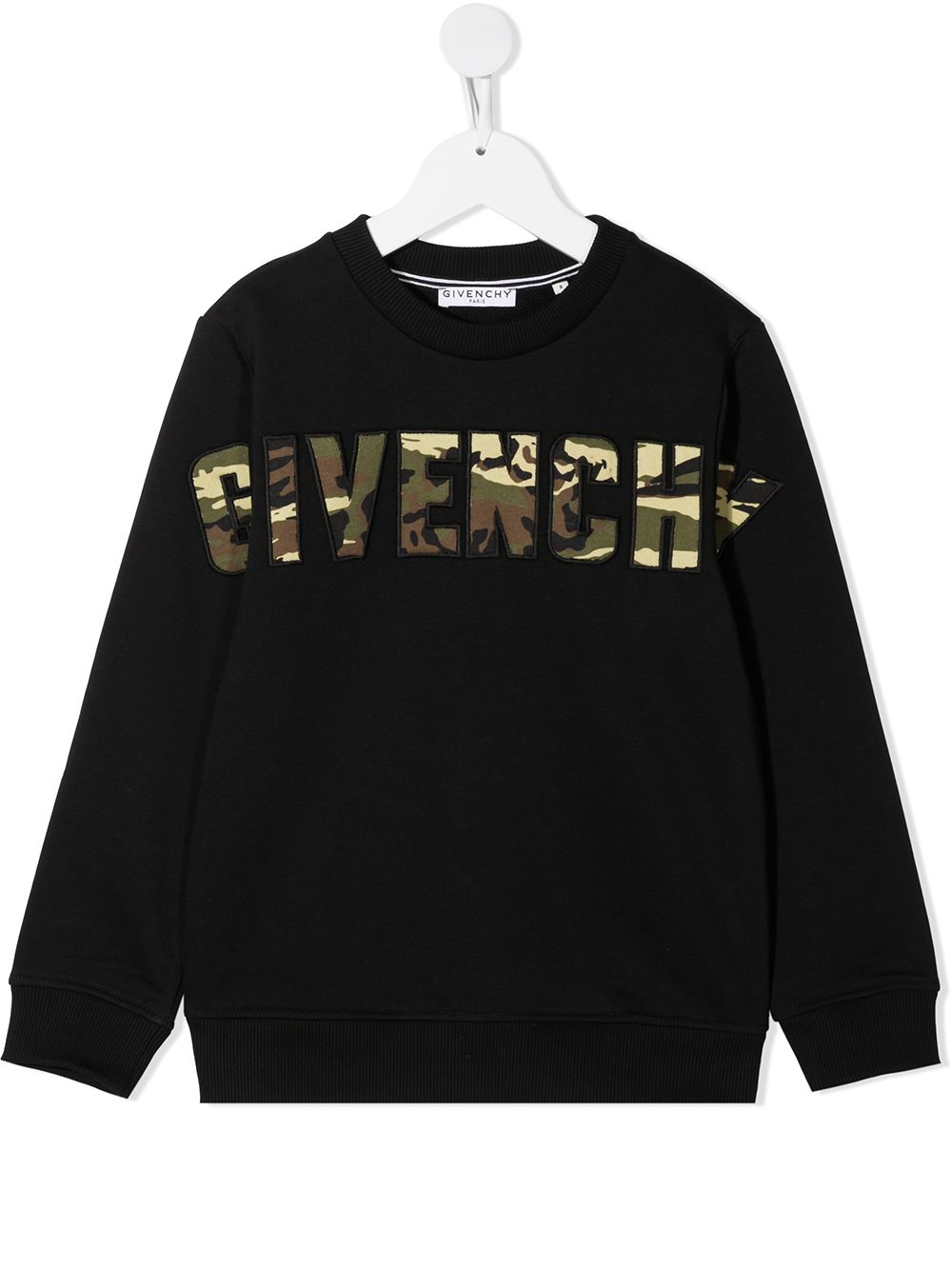 фото Givenchy kids толстовка с вышитым камуфляжным логотипом