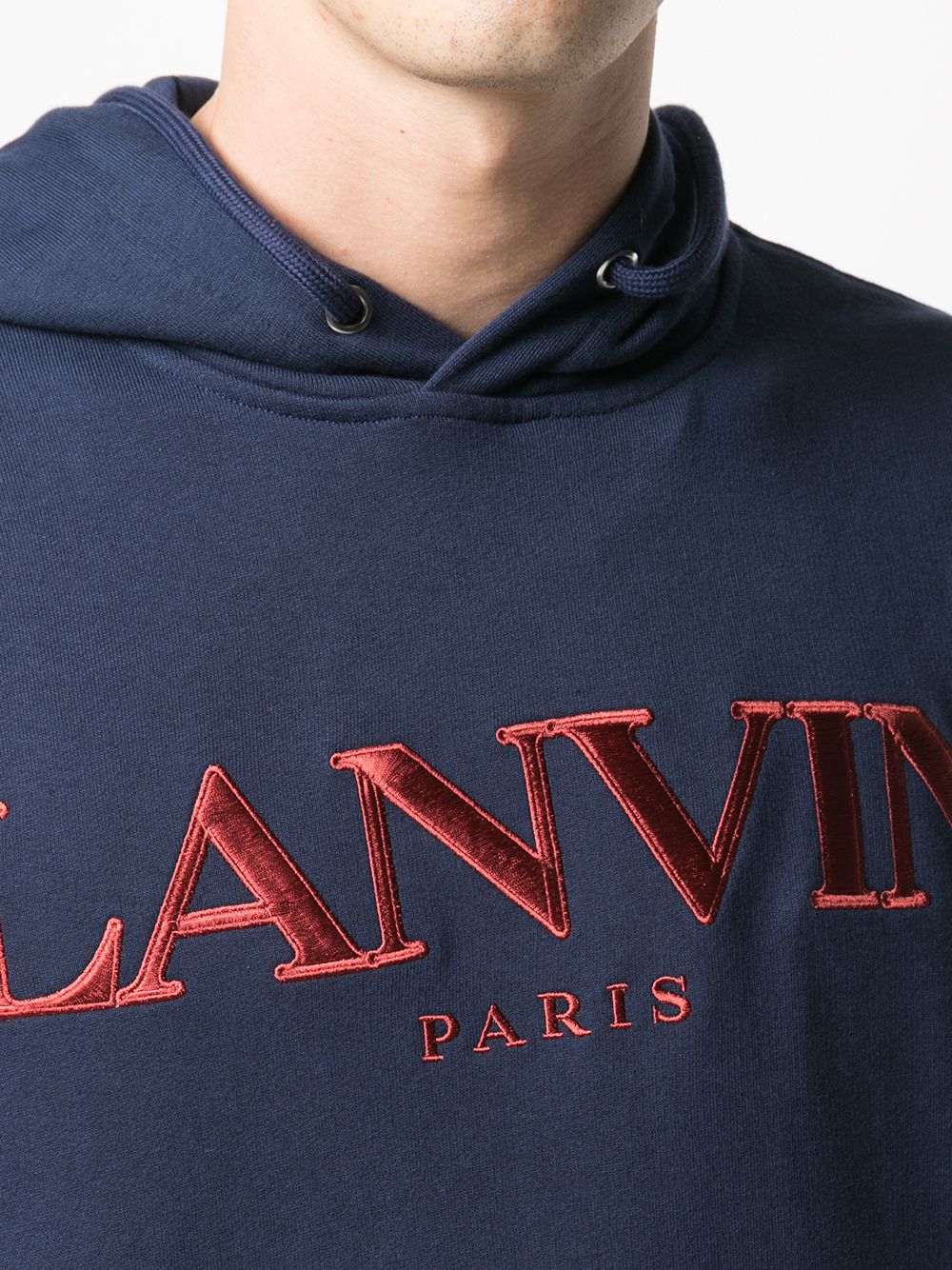 фото Lanvin худи с вышитым логотипом