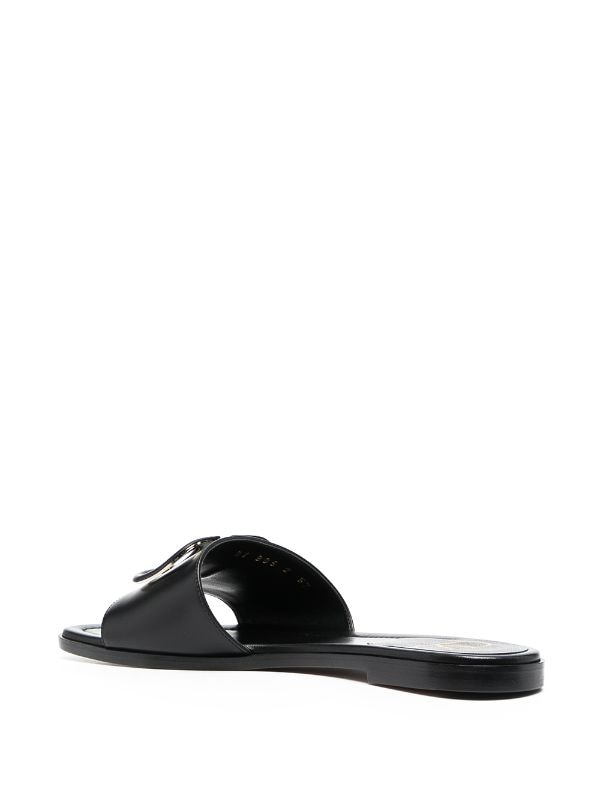 Shop Valentino Garavani VLOGO Signature slide sandals with Express 