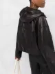 Drome polished-finish zip-fastening jacket