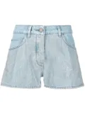 Golden Goose stud detail denim shorts - Blue