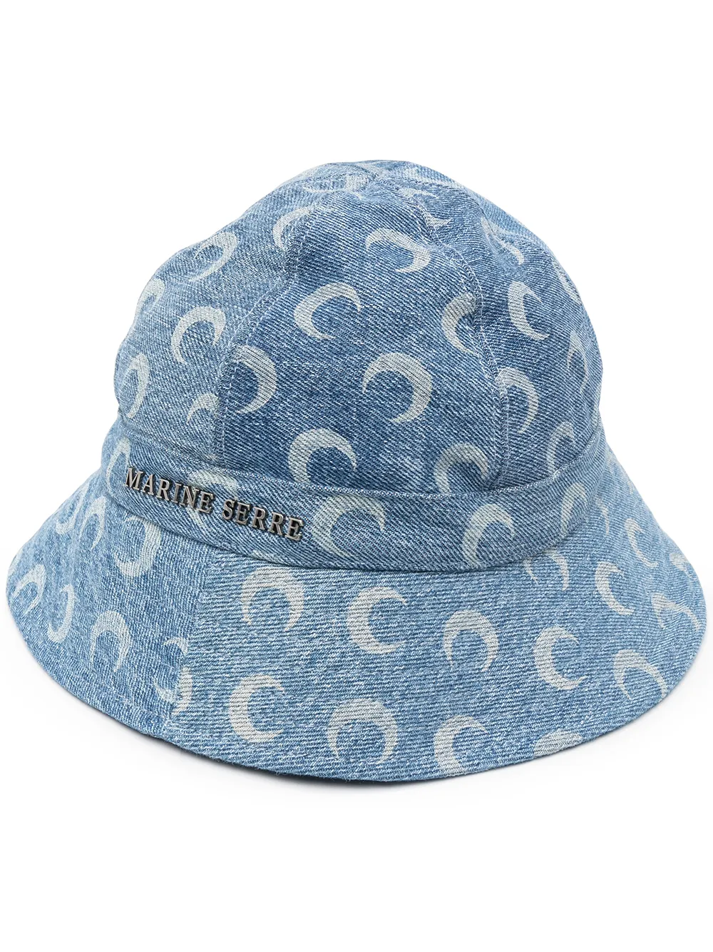 Marine Serre Monogram Denim Bell Bucket Hat - Farfetch