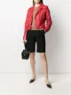 Image 2 of Pinko cropped leather biker jacket