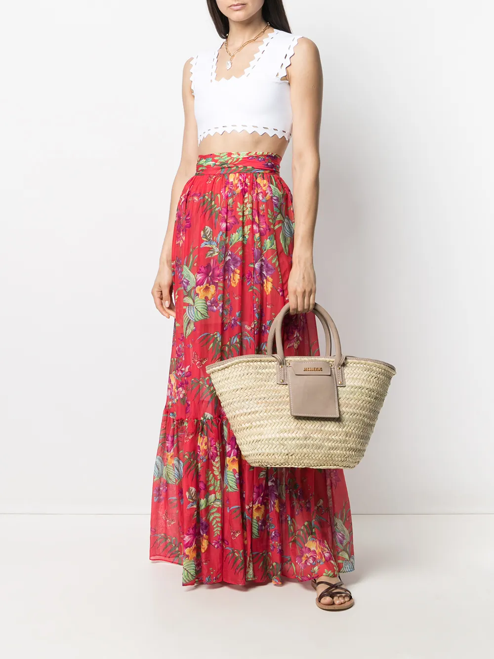 фото Etro юбка макси с цветочным принтом