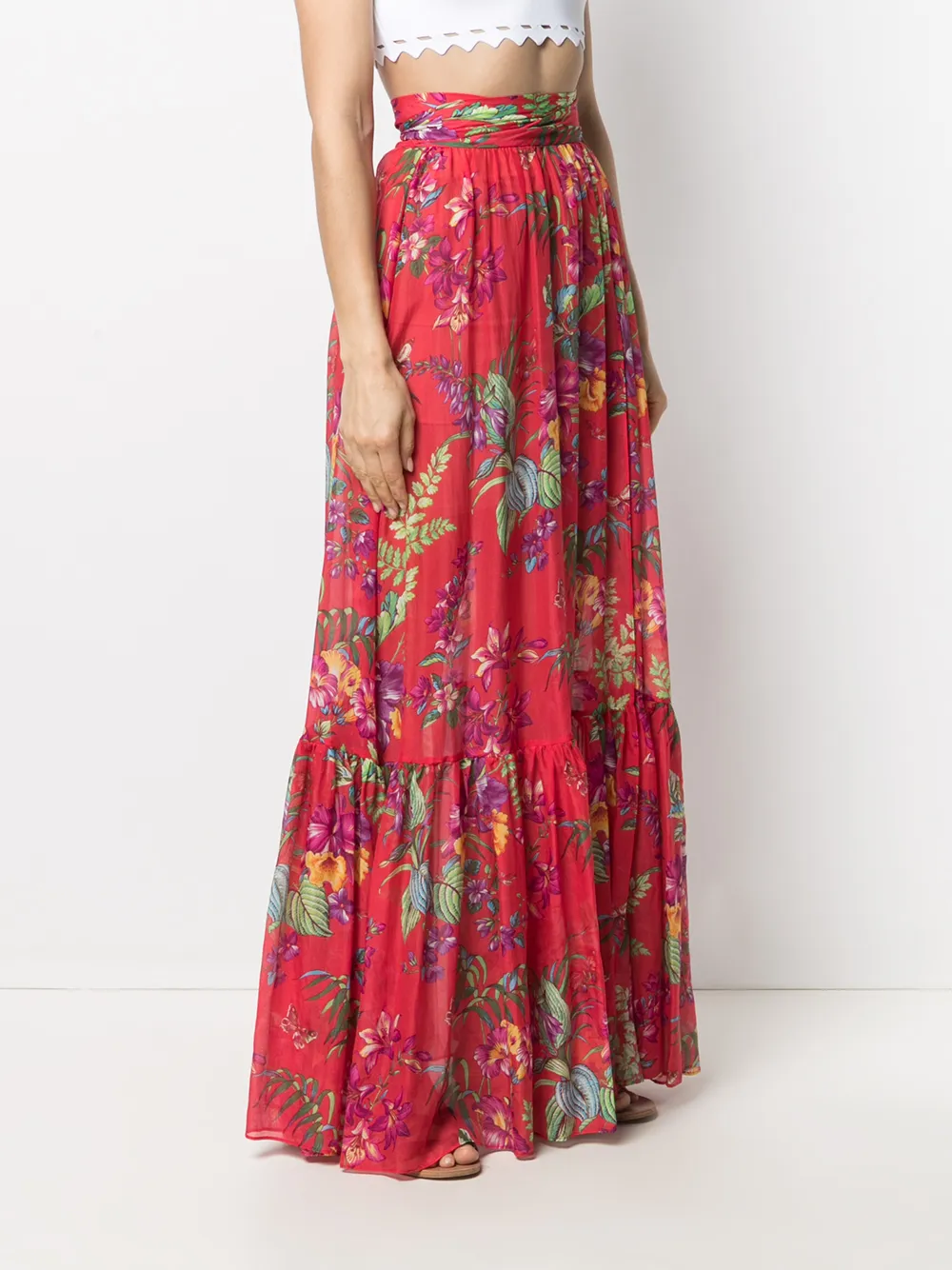 фото Etro юбка макси с цветочным принтом