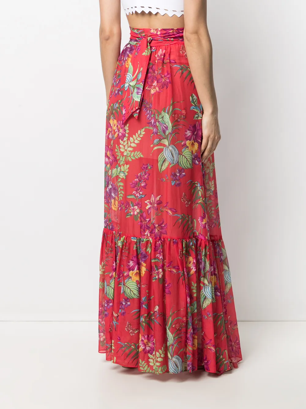 фото Etro юбка макси с цветочным принтом