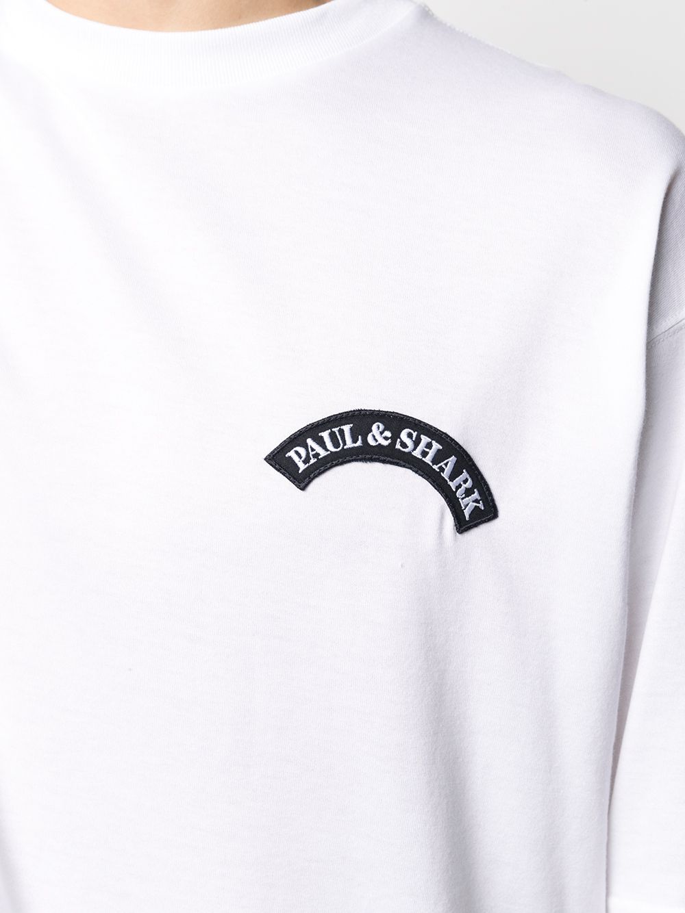 Paul & Shark logo-patch Shark T-shirt - Farfetch