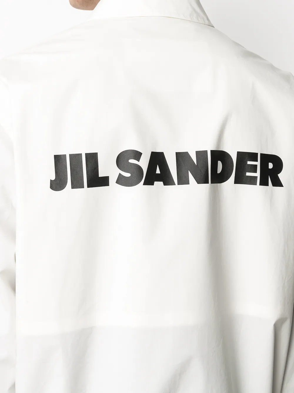 фото Jil sander куртка-рубашка с логотипом на спине