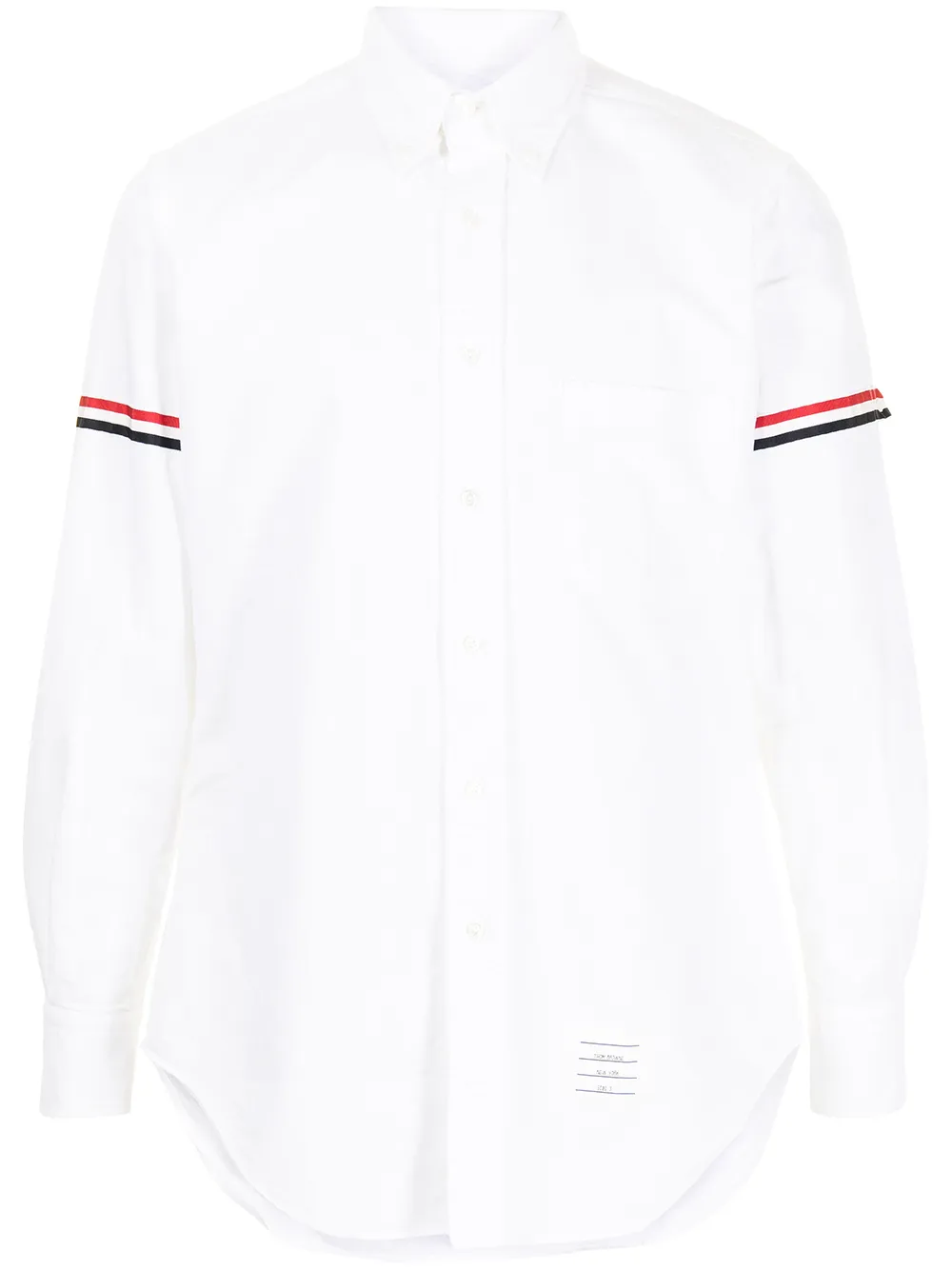 фото Thom browne рубашка с отделкой в полоску