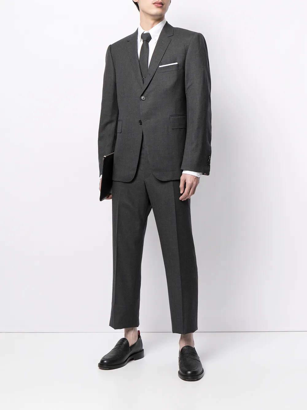 фото Thom browne рубашка с отделкой в полоску