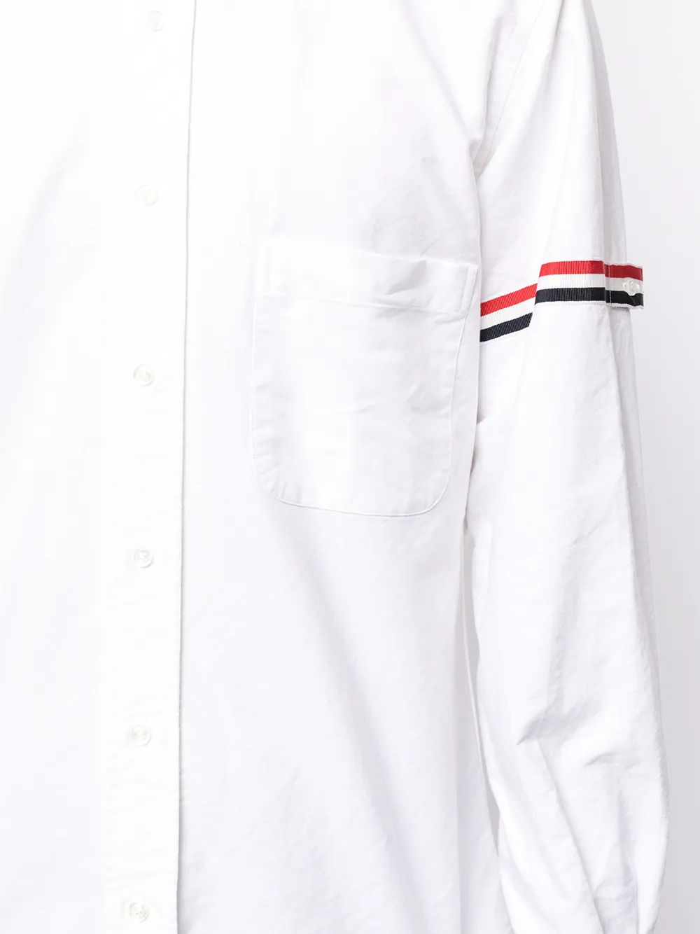 фото Thom browne рубашка с отделкой в полоску
