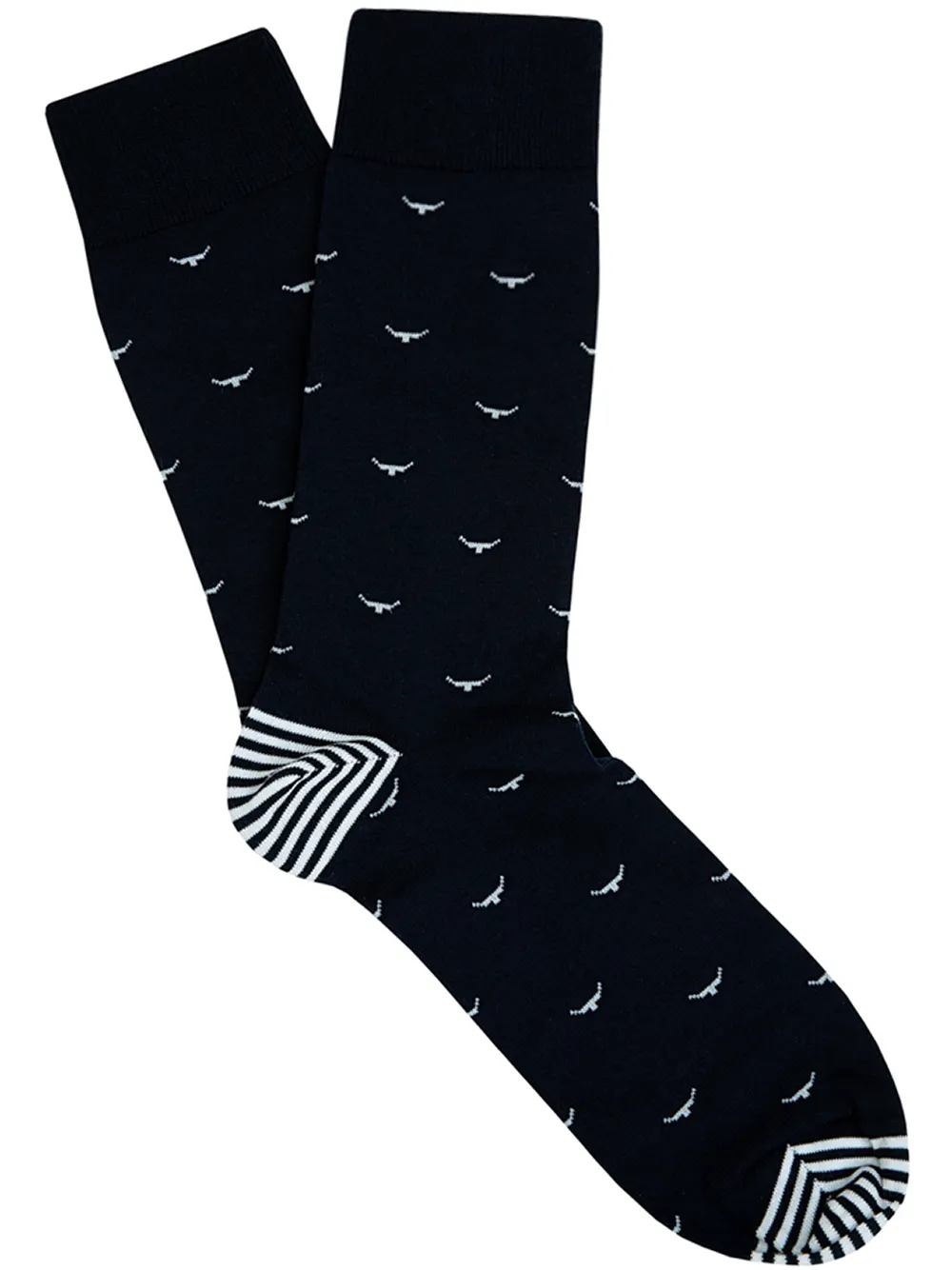 R.m.williams Two-tone Patterned Socks In Blue