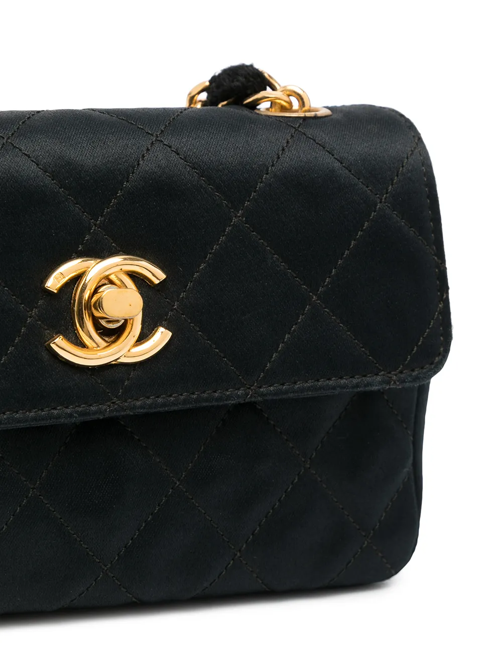 фото Chanel pre-owned стеганая мини-сумка через плечо 1985-1993 годов