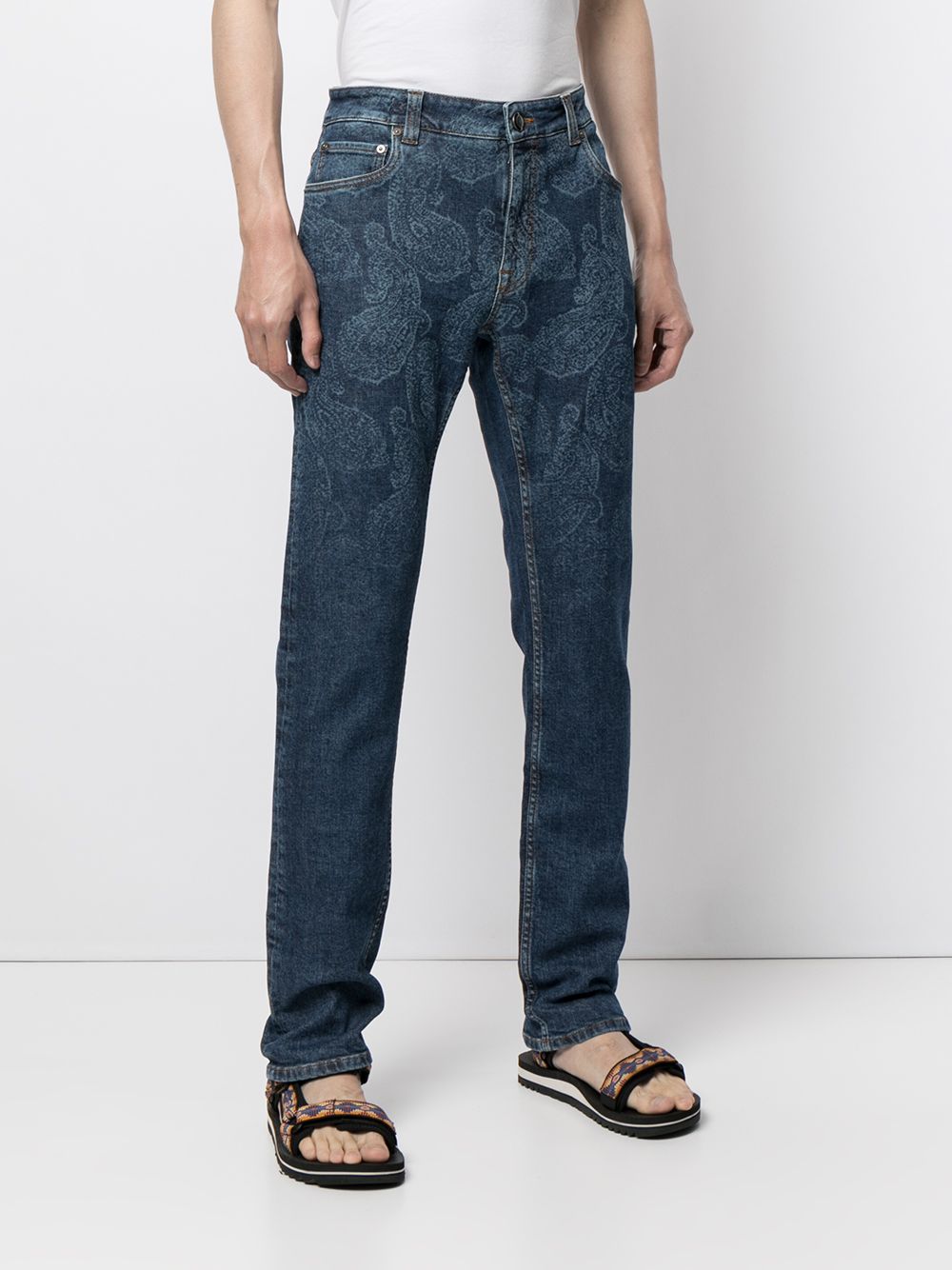 фото Etro джинсы с узором пейсли