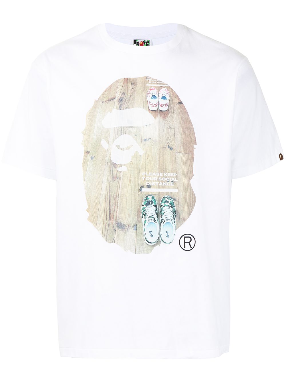 фото A bathing ape® футболка с графичным принтом