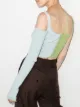 Danielle Guizio Cardigan assimétrico bicolor