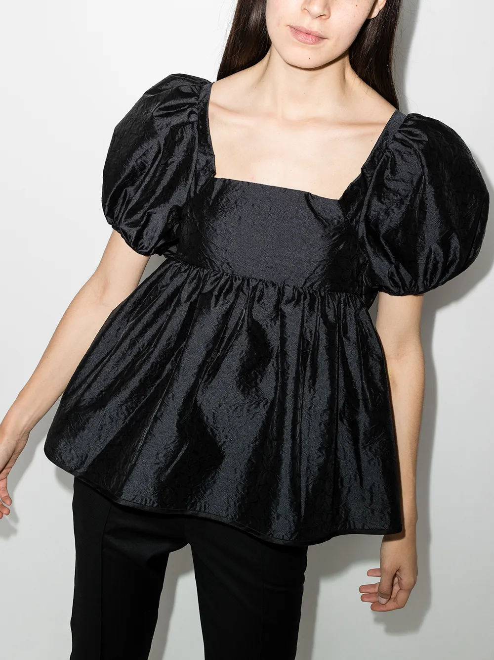 Image 2 of Cecilie Bahnsen Bjork balloon-sleeve peplum blouse