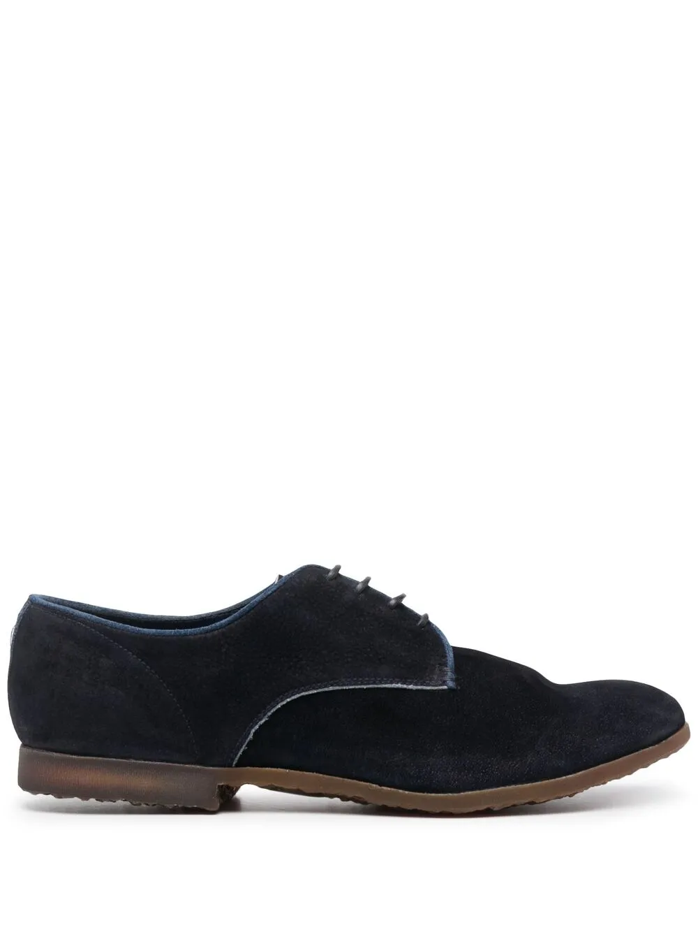 

Premiata panelled suede derby shoes - Blue