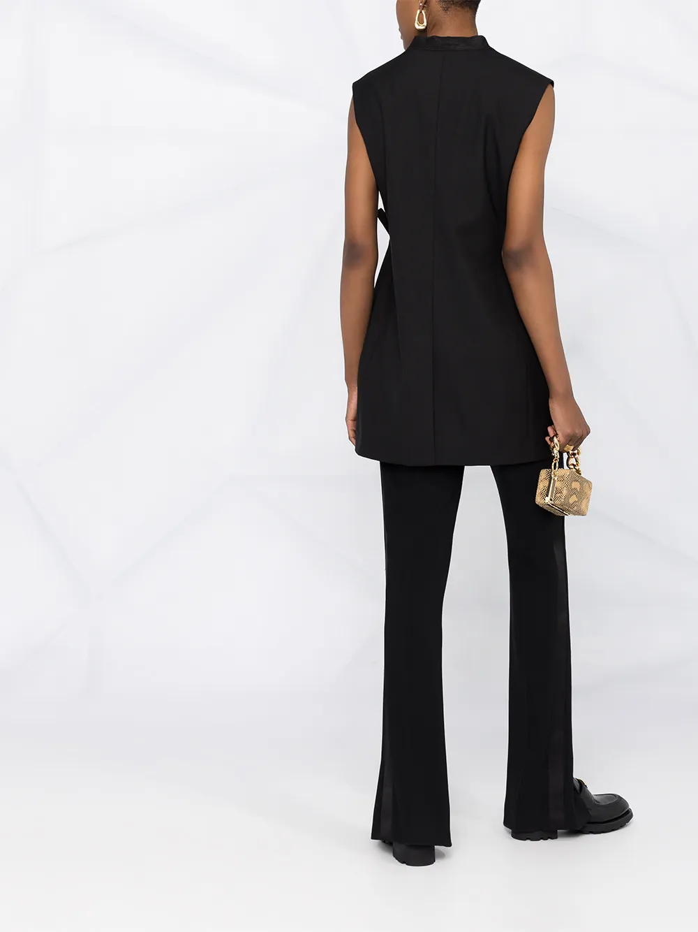 Givenchy Chain-link Belt Vest Jacket In Black