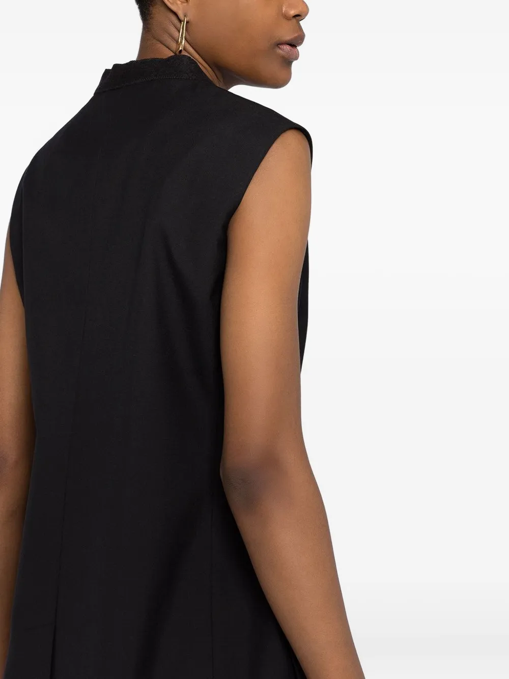 chain-link belt vest jacket