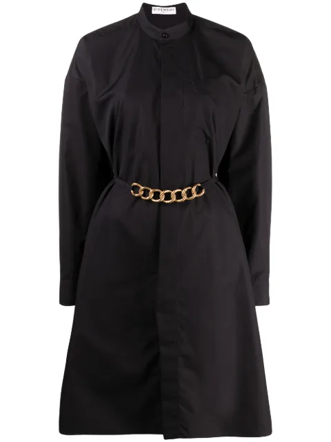 Givenchy vestido con cinturón de cadena