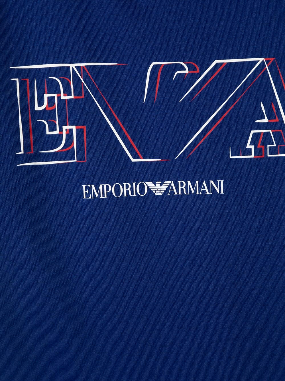 Shop Emporio Armani Teen Set Of Two Logo-print T-shirts In Blue