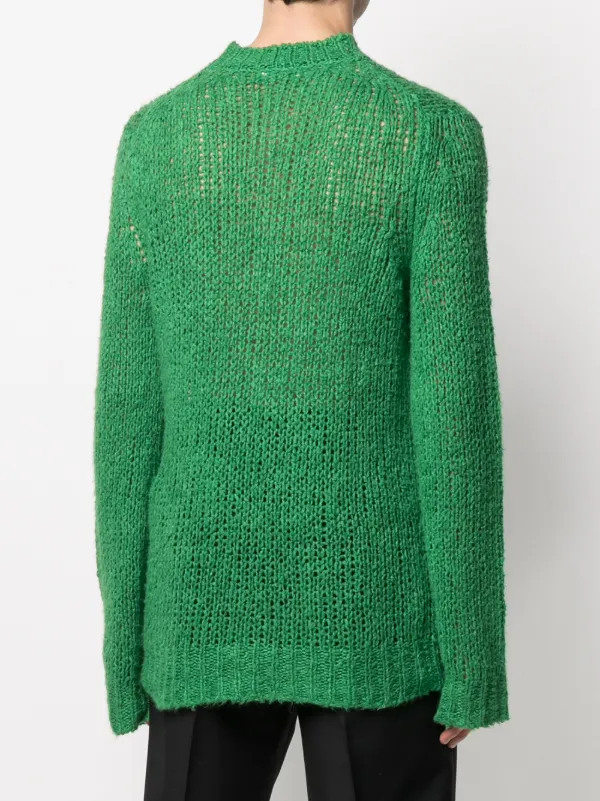 Jil Sander long open-knit linen jumper 