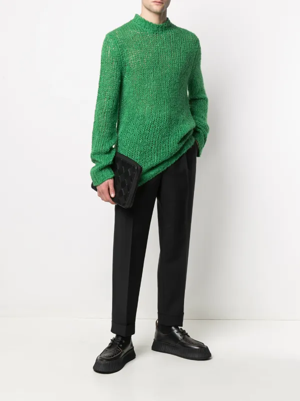 Jil Sander Long open-knit Linen Jumper 