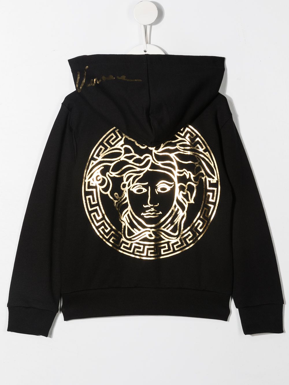 Versace Kids Hoodie met Medusa print - Zwart