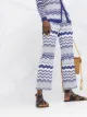 Missoni zig zag pattern knit cropped trousers