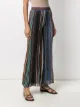 Missoni metallic knit striped flared trousers