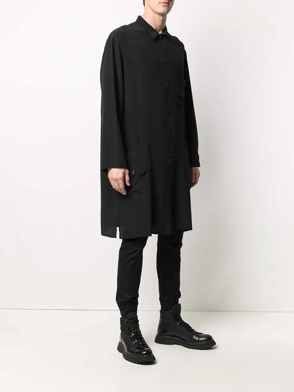 фото Yohji yamamoto удлиненная рубашка